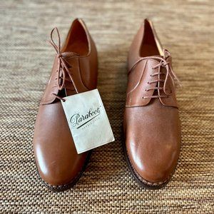 NEW Paraboot Brown Leather Oxford Dress Shoes